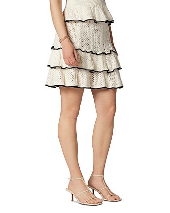 Tanya Mix Stitch Tiered Sweater Skirt-Joie-Maison Femme Boutique