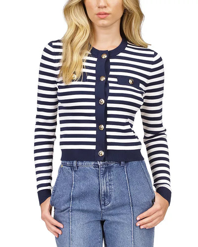 Striped Cardigan Sweater-Michael Kors-Maison Femme Boutique