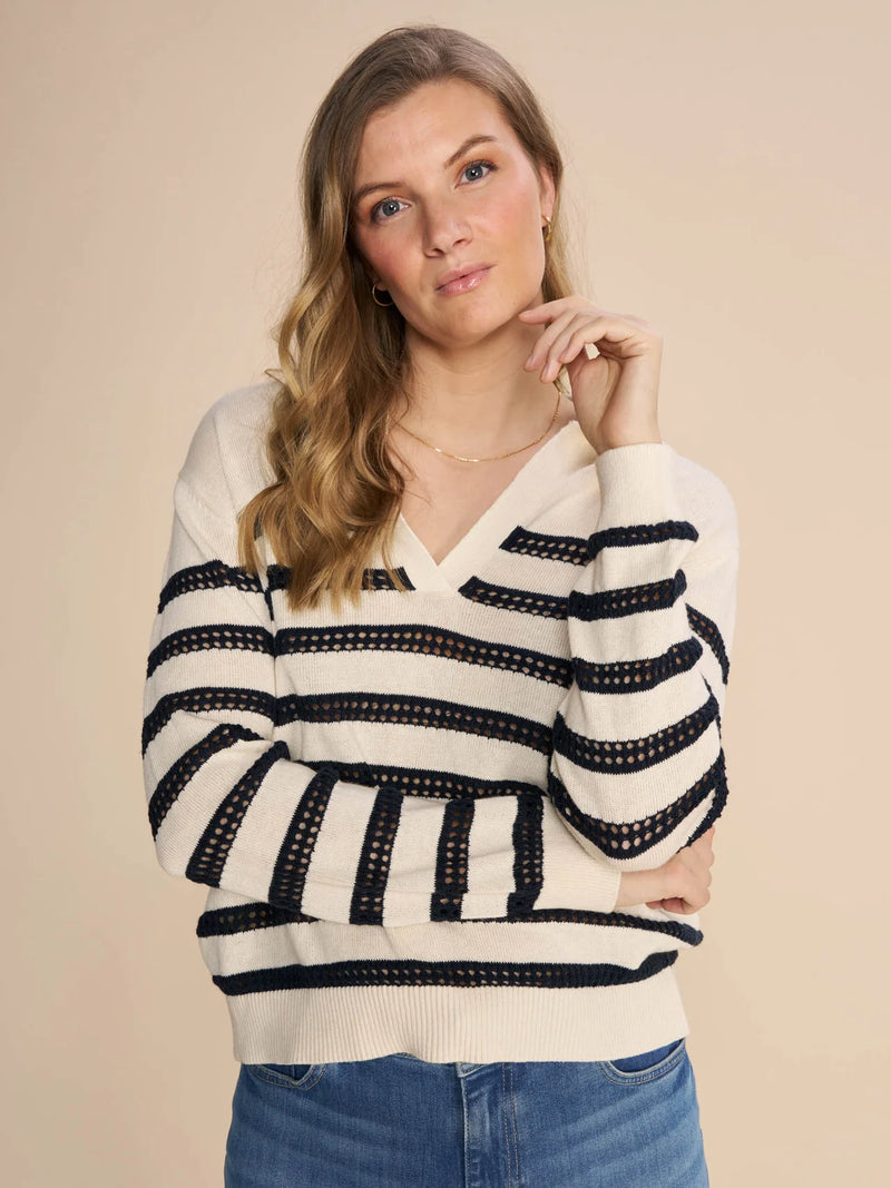 Rora Stripe Knit Sweater-Mos Mosh-Maison Femme Boutique