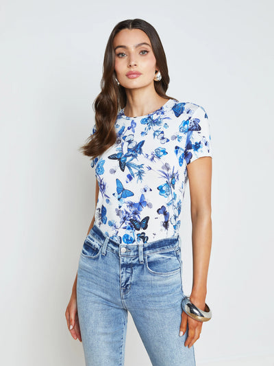 Ressi T-Shirt in Butterfly-L'Agence-Maison Femme Boutique