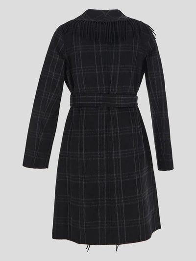 Fringe Wool Blend Belted Coat-Michael Kors-Maison Femme Boutique