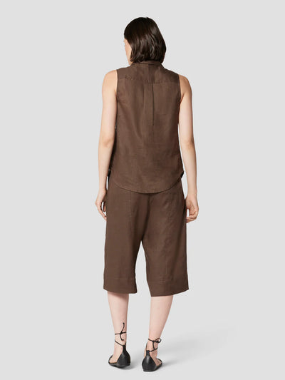 Camila Sleeveless Linen Shirt-equipment-Maison Femme Boutique