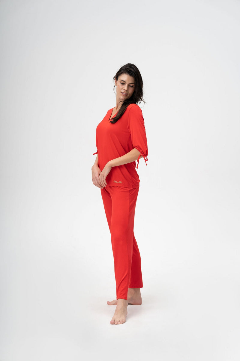 Rouge Bamboo Pajama Set-Maison Femme Boutique-Maison Femme Boutique