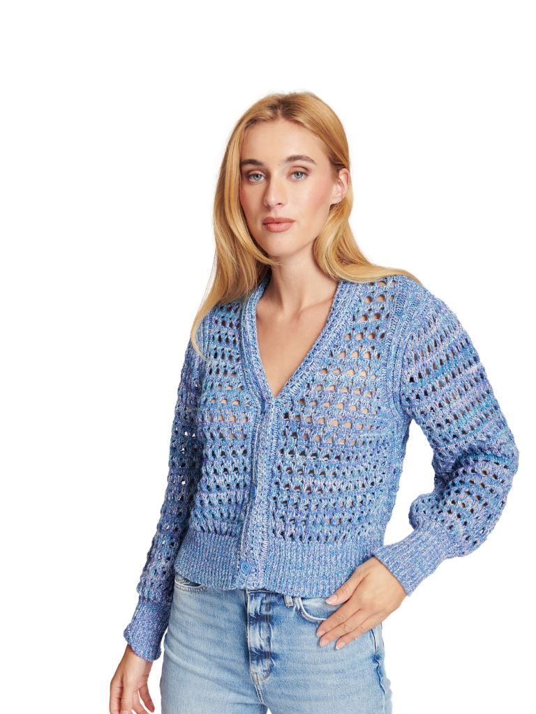 Scarlet Crochet Knit Cotton Cardigan-Line The label-Maison Femme Boutique