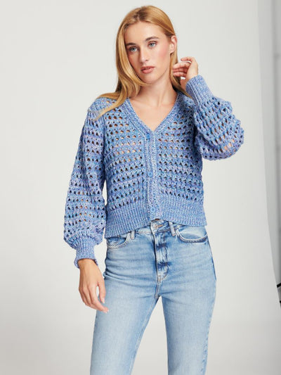 Scarlet Crochet Knit Cotton Cardigan-Line The label-Maison Femme Boutique